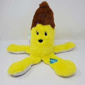 Two Scoops Plush Stuffed Animal 11" Banana Split Furry Yellow Sprinkles Face
